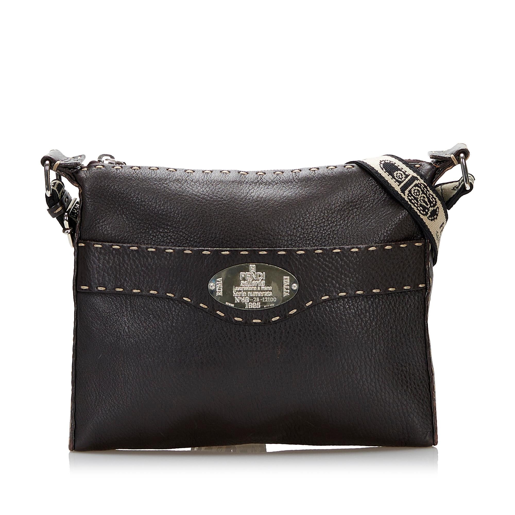 Fendi Selleria Leather Crossbody Bag