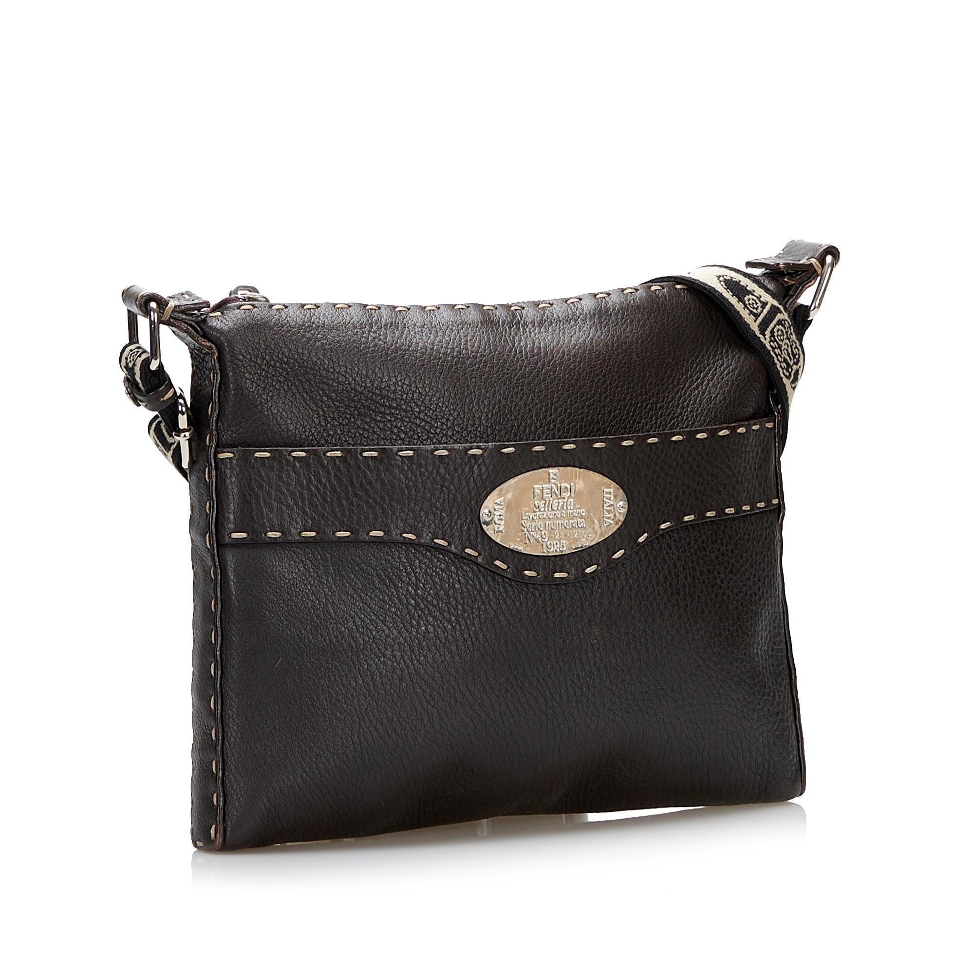 Fendi Selleria Leather Crossbody Bag