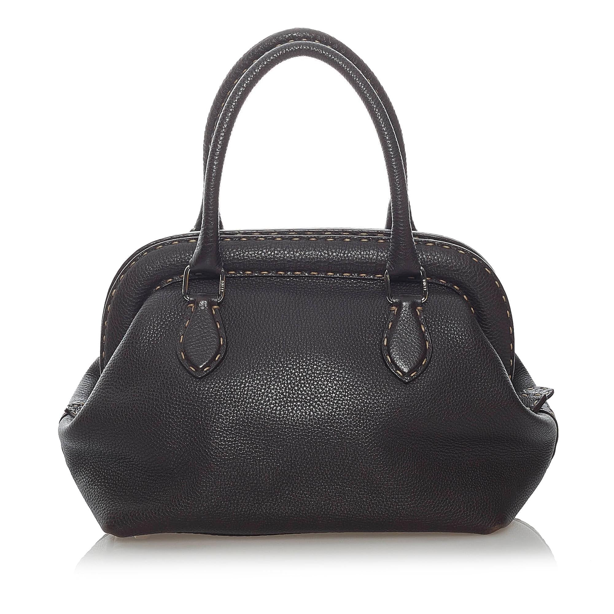 Fendi Selleria Leather Handbag