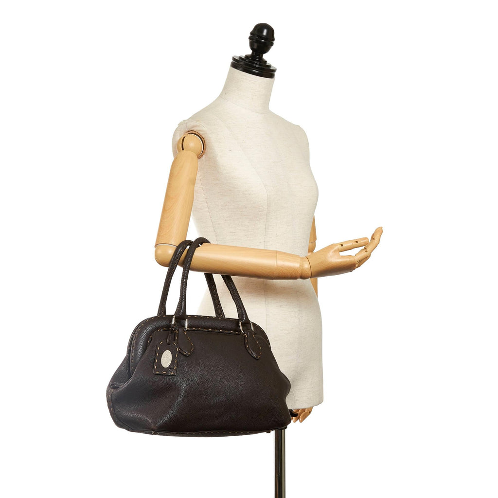 Fendi Selleria Leather Handbag