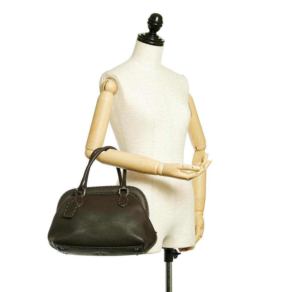 Fendi Selleria Leather Handbag