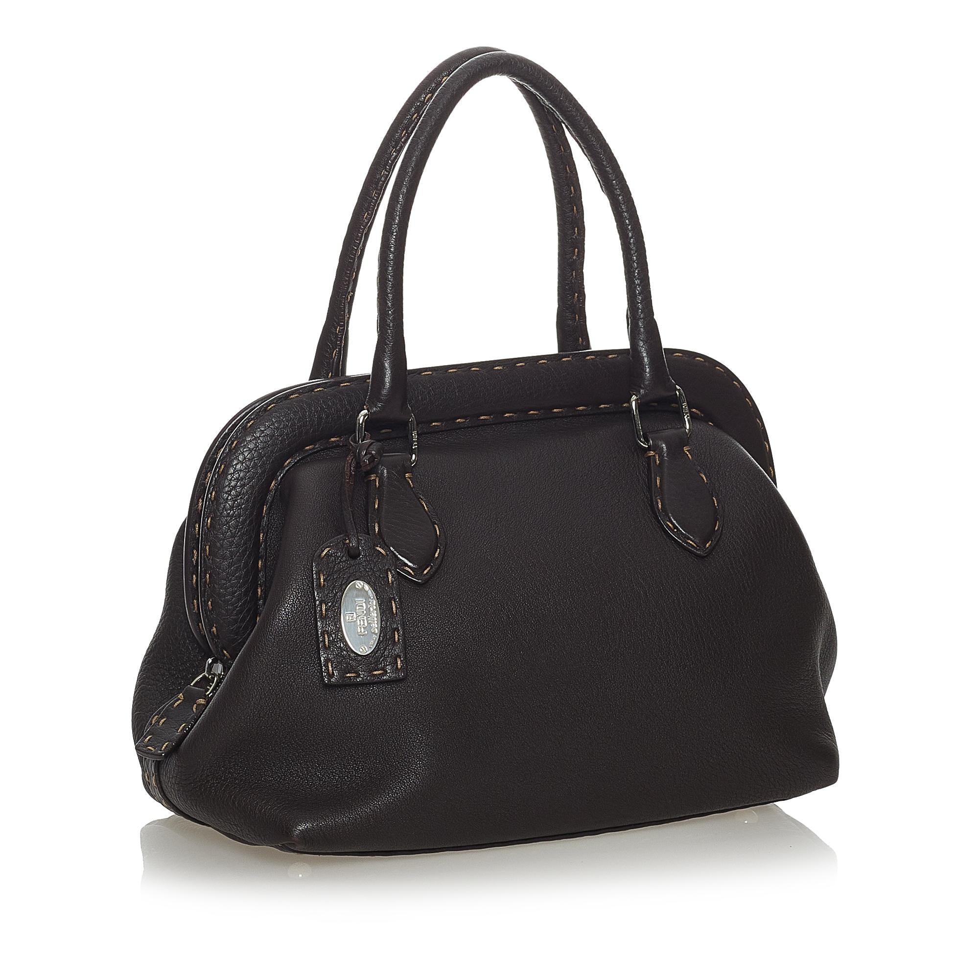 Fendi Selleria Leather Handbag