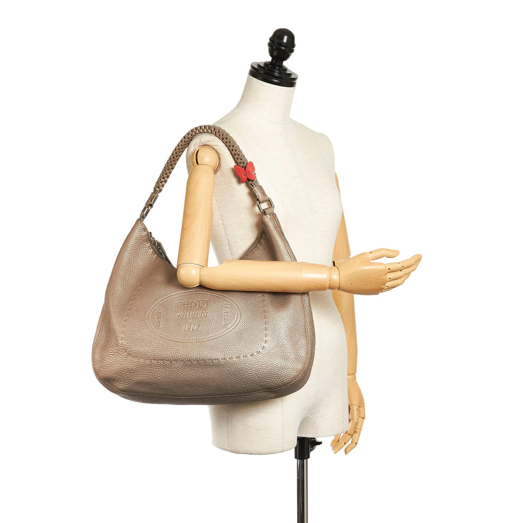 Fendi Selleria Leather Hobo Bag