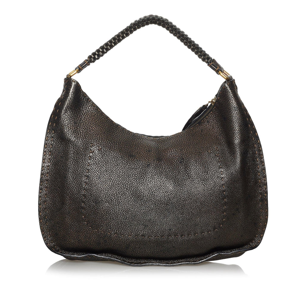 Fendi Selleria Leather Hobo Bag