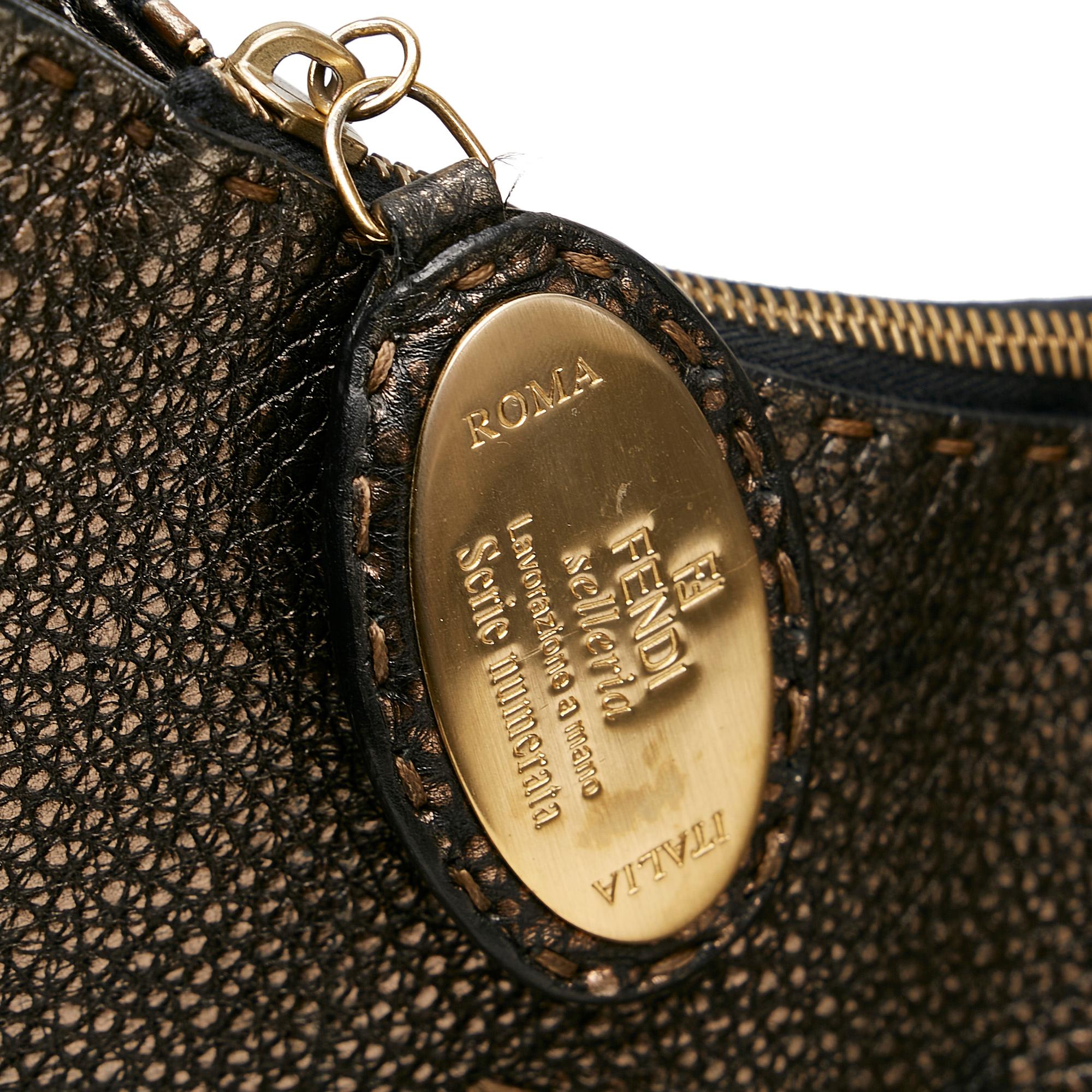Fendi Selleria Leather Hobo Bag
