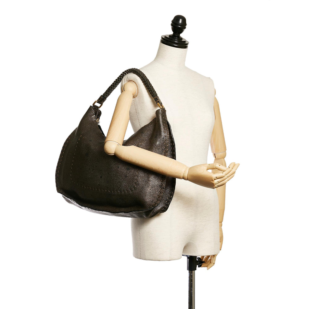 Fendi Selleria Leather Hobo Bag