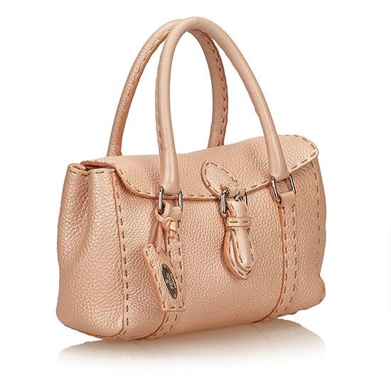 Fendi Selleria Leather Mini Linda Satchel