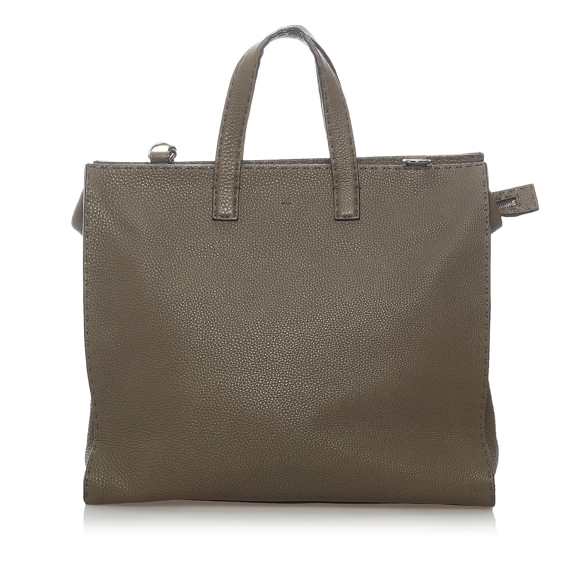 Fendi Selleria Leather Satchel