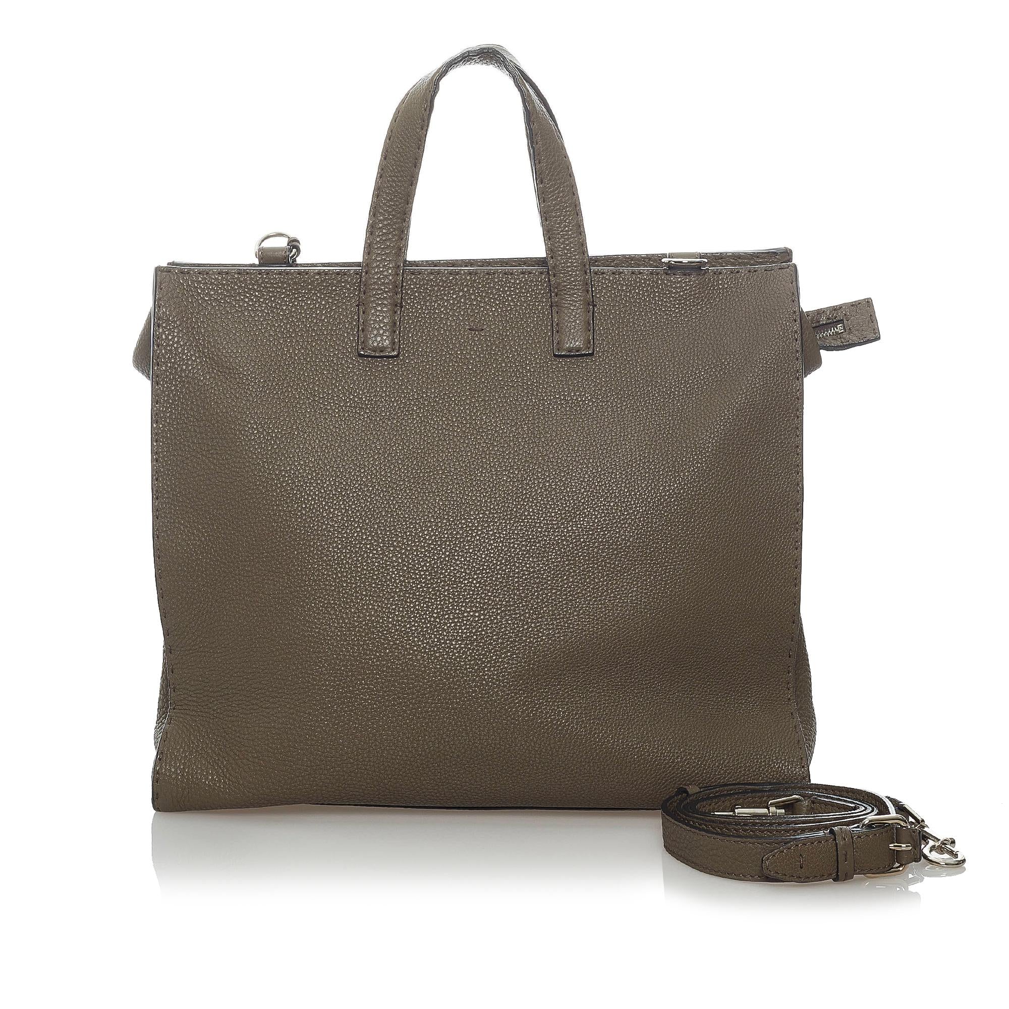 Fendi Selleria Leather Satchel
