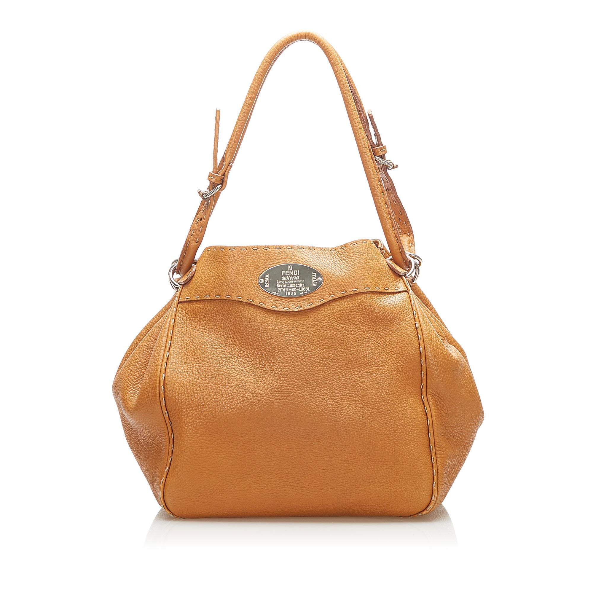 Fendi Selleria Leather Shoulder Bag
