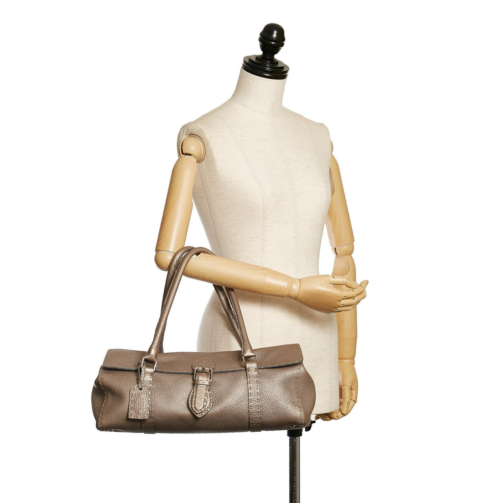 Fendi Selleria Linda Leather Handbag