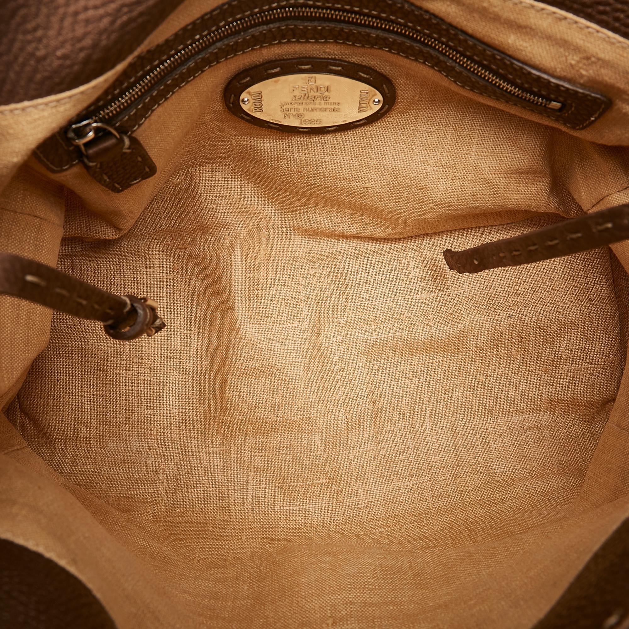 Fendi Selleria Linda Leather Handbag