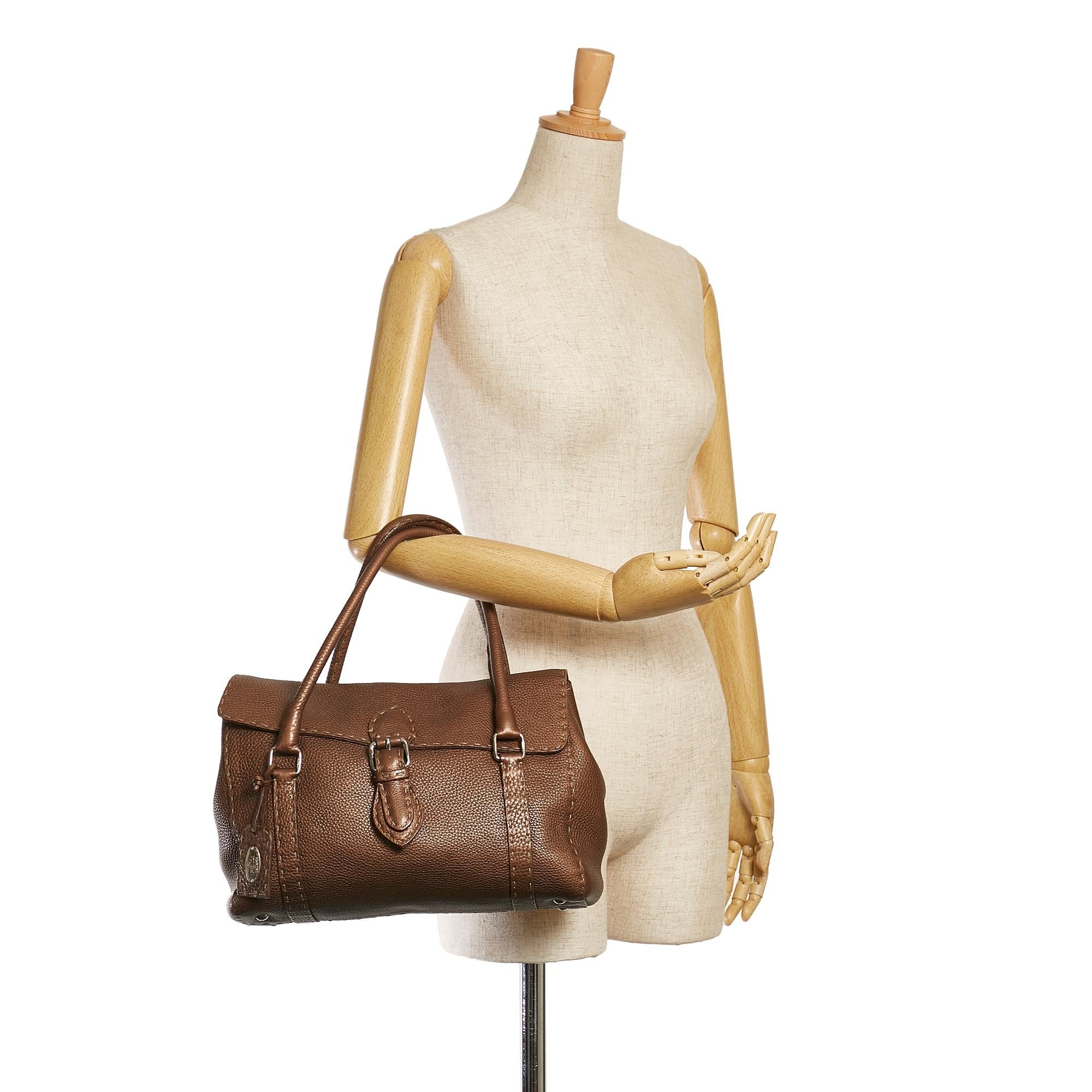 Fendi Selleria Linda Leather Handbag