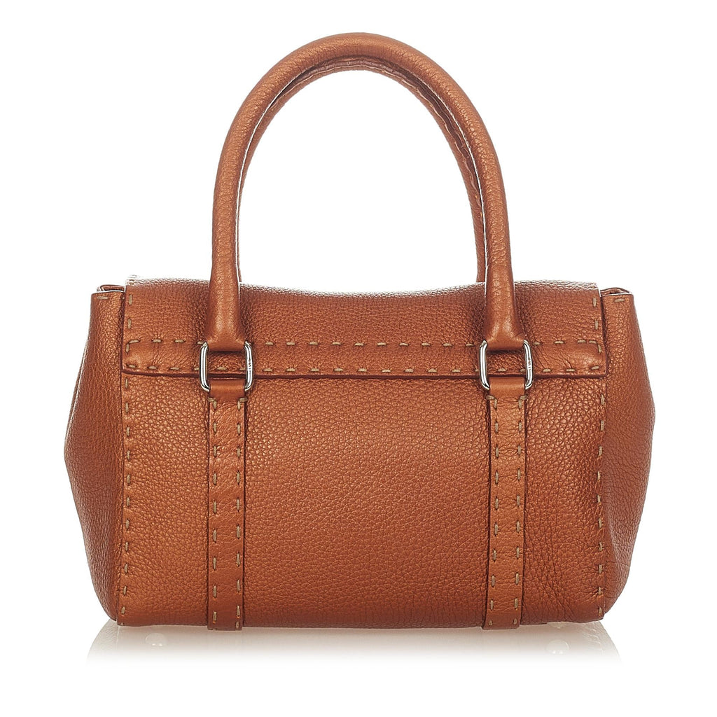 Fendi Selleria Linda Leather Handbag