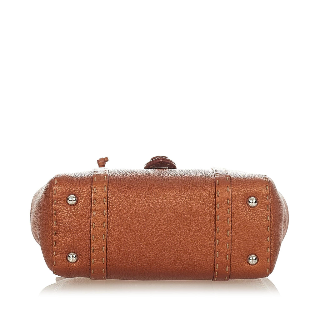 Fendi Selleria Linda Leather Handbag