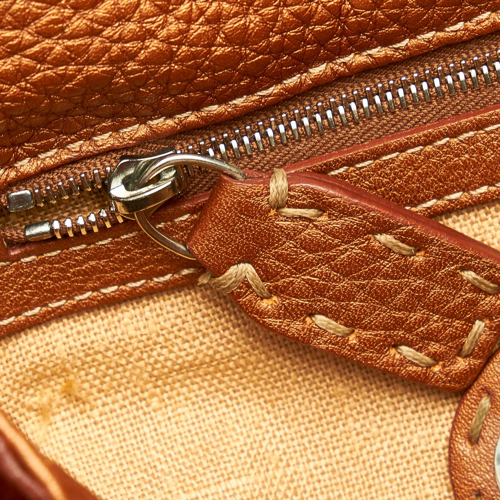 Fendi Selleria Linda Leather Handbag