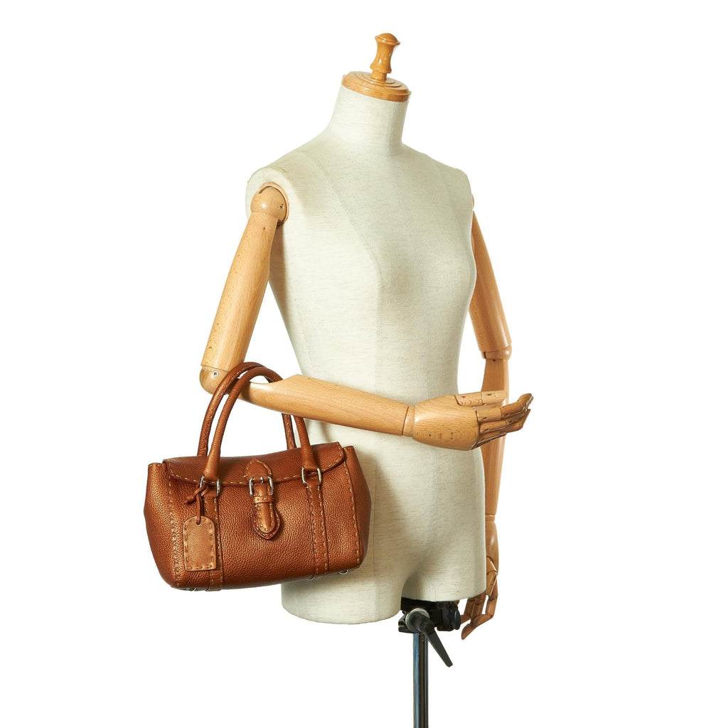 Fendi Selleria Linda Leather Handbag