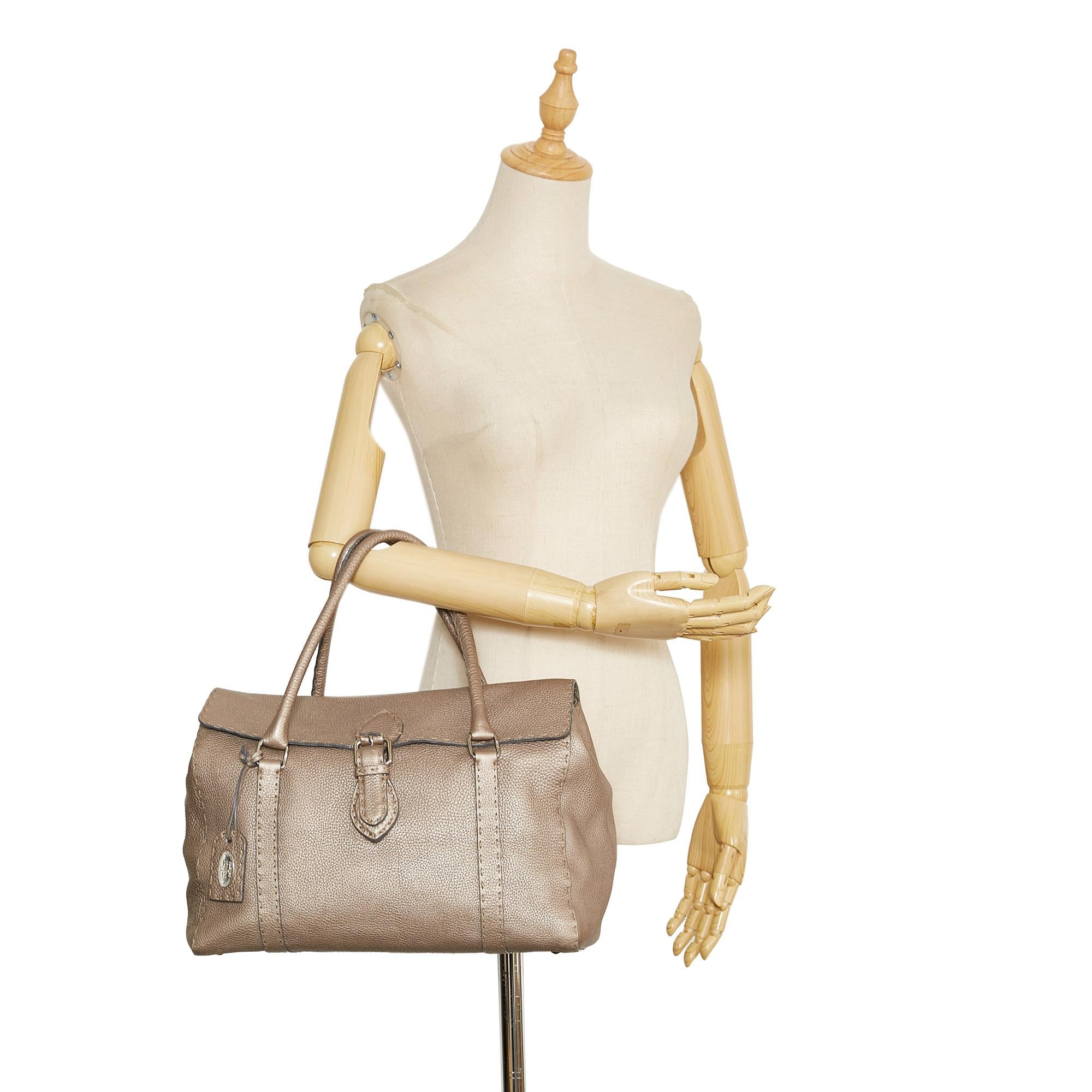 Fendi Selleria Linda Leather Handbag