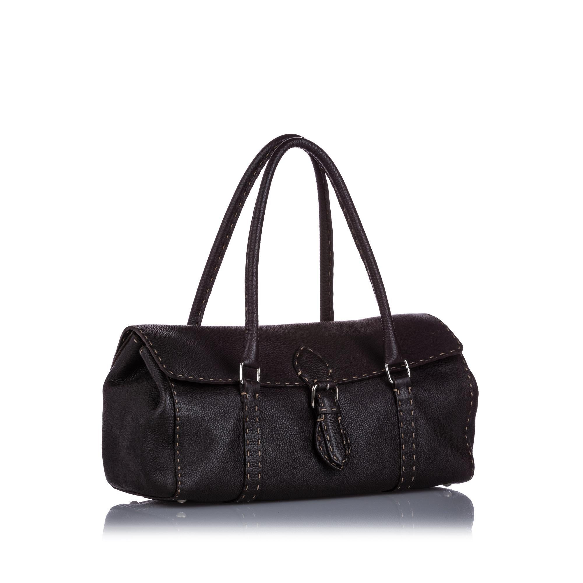 Fendi Selleria Linda Leather Shoulder Bag (SHG-12306)