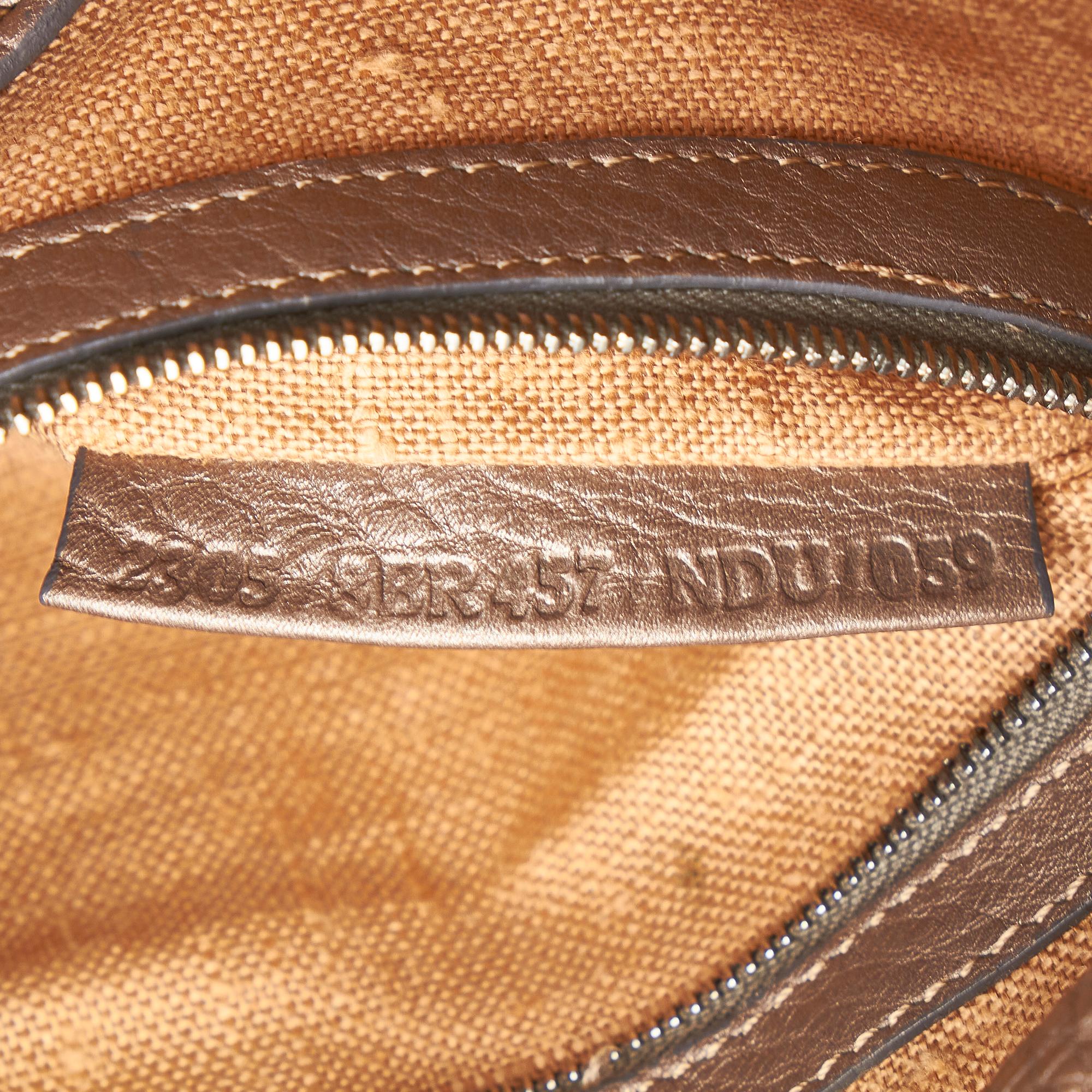 Fendi Selleria Sporty Leather Shoulder Bag