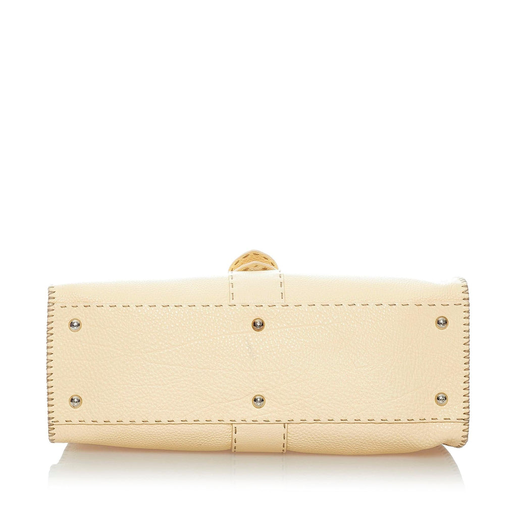Fendi Selleria Sporty Leather Shoulder Bag