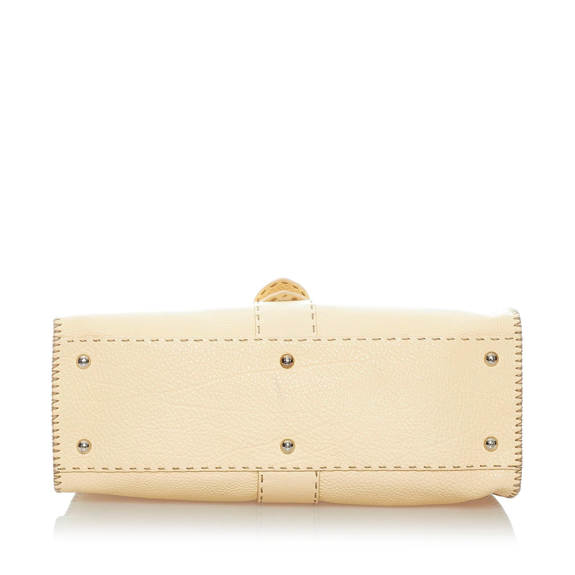 Fendi Selleria Sporty Leather Shoulder Bag