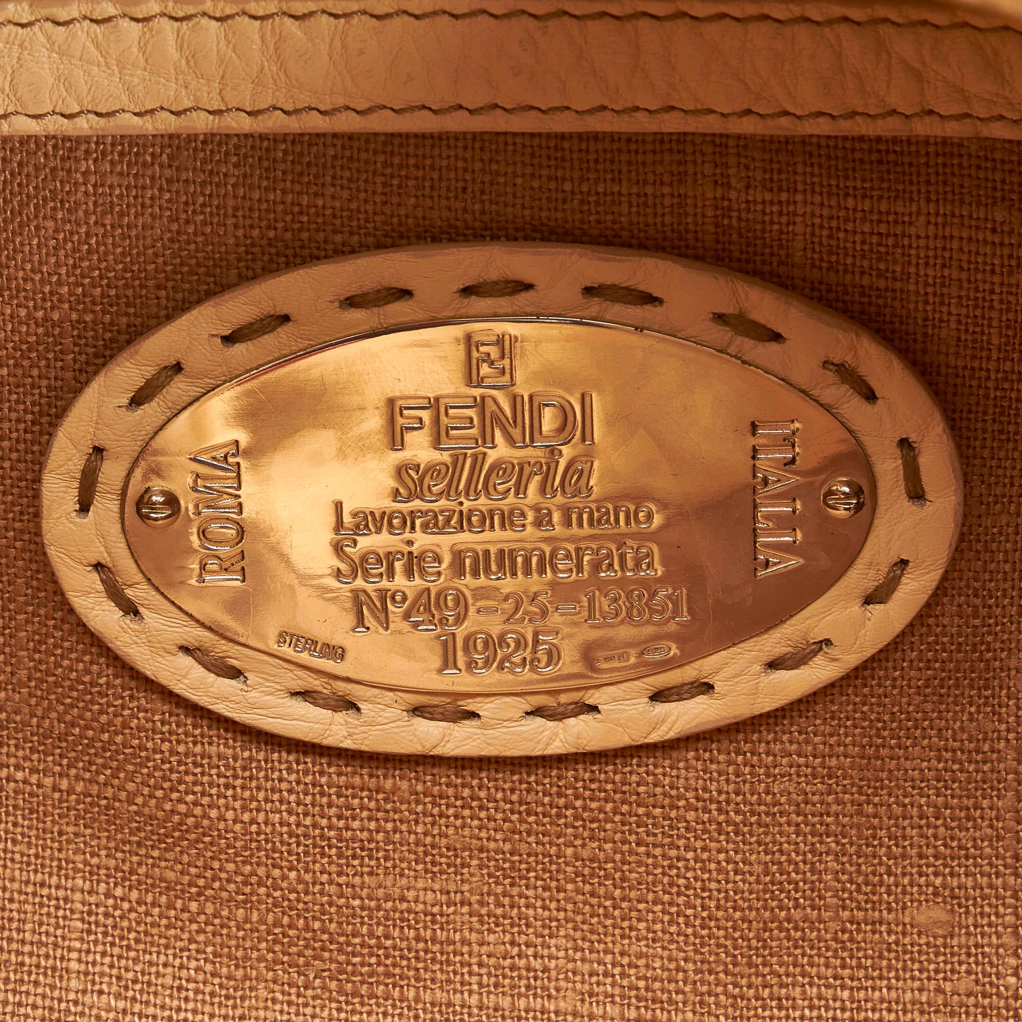 Fendi Selleria Sporty Leather Shoulder Bag