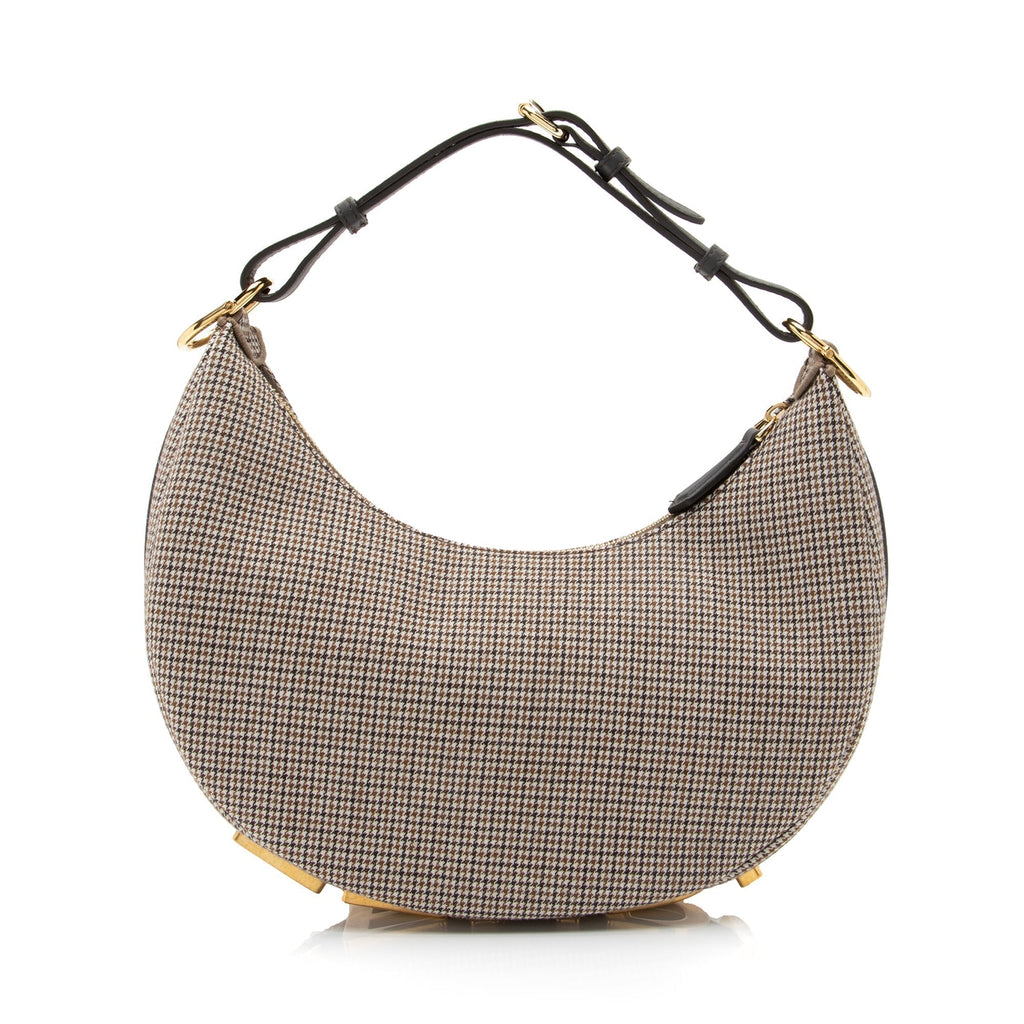 Fendi Fabric Small Fendigraphy Charm Hobo