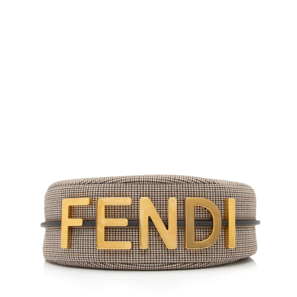 Fendi Fabric Small Fendigraphy Charm Hobo
