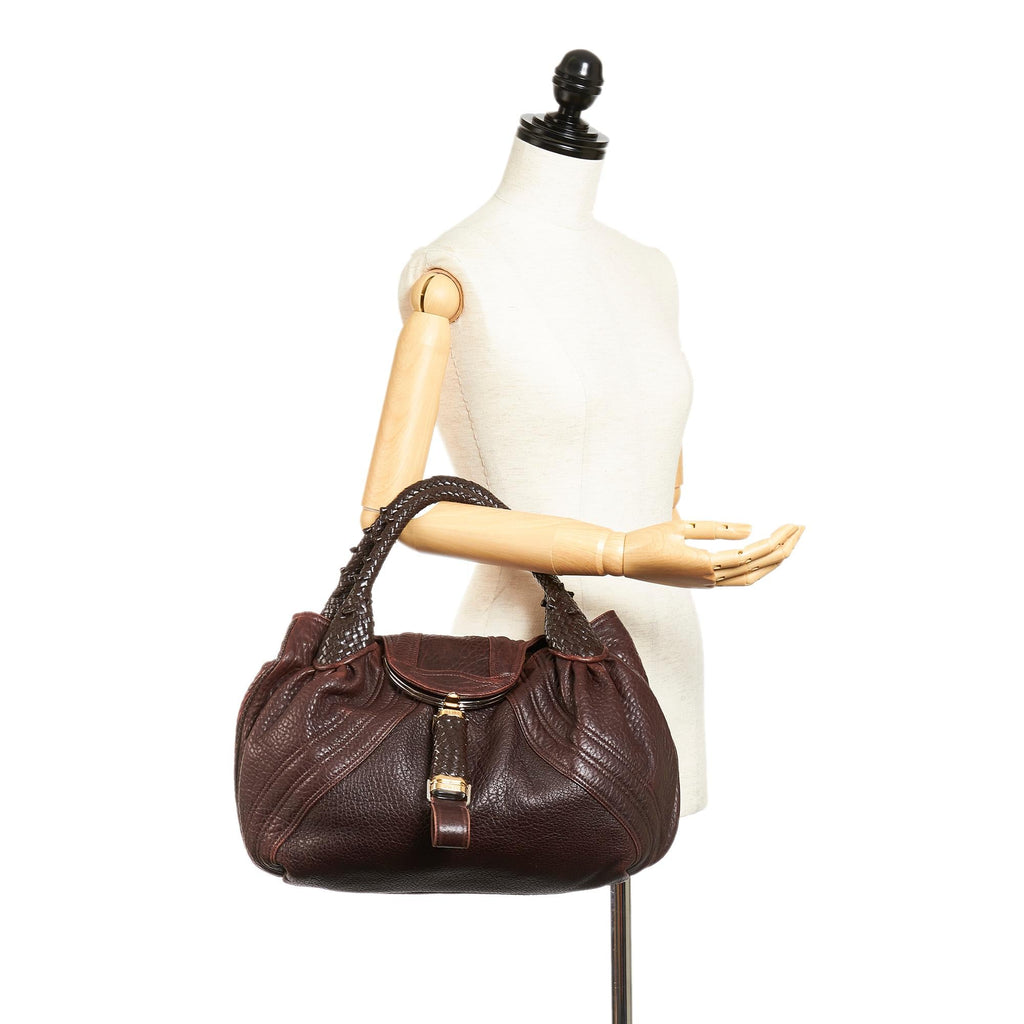 Fendi Spy Leather Handbag