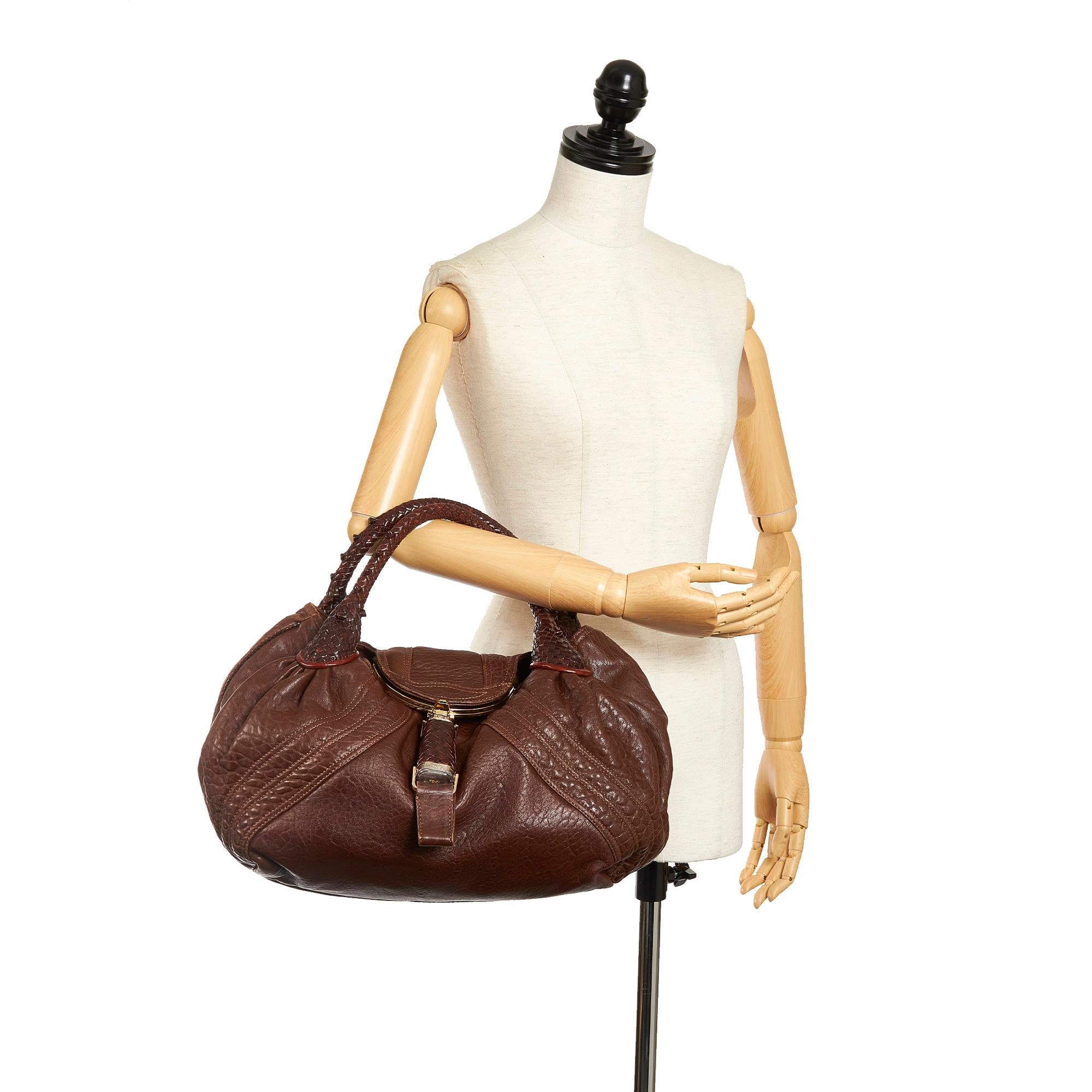 Fendi Spy Leather Handbag