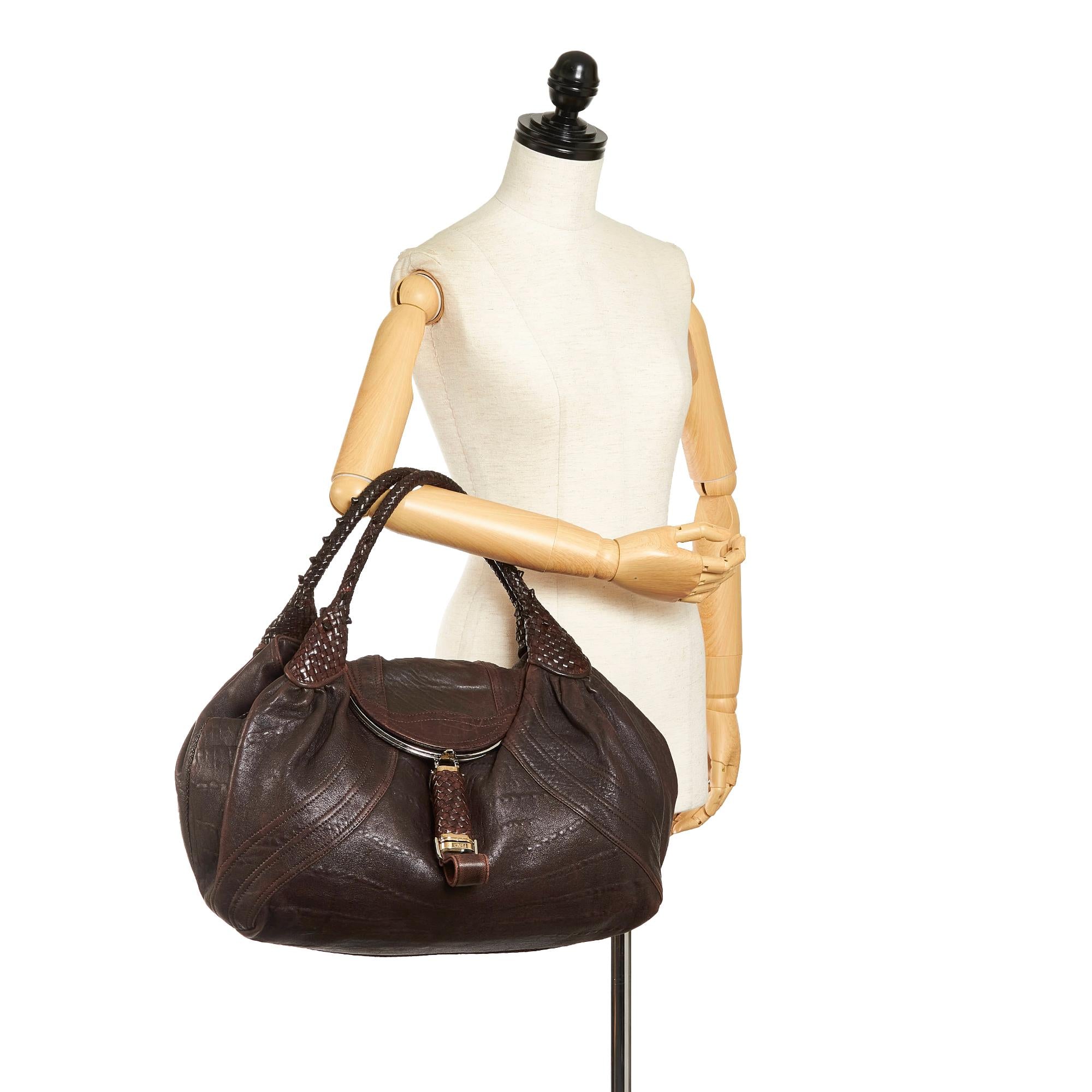 Fendi Spy Leather Handbag