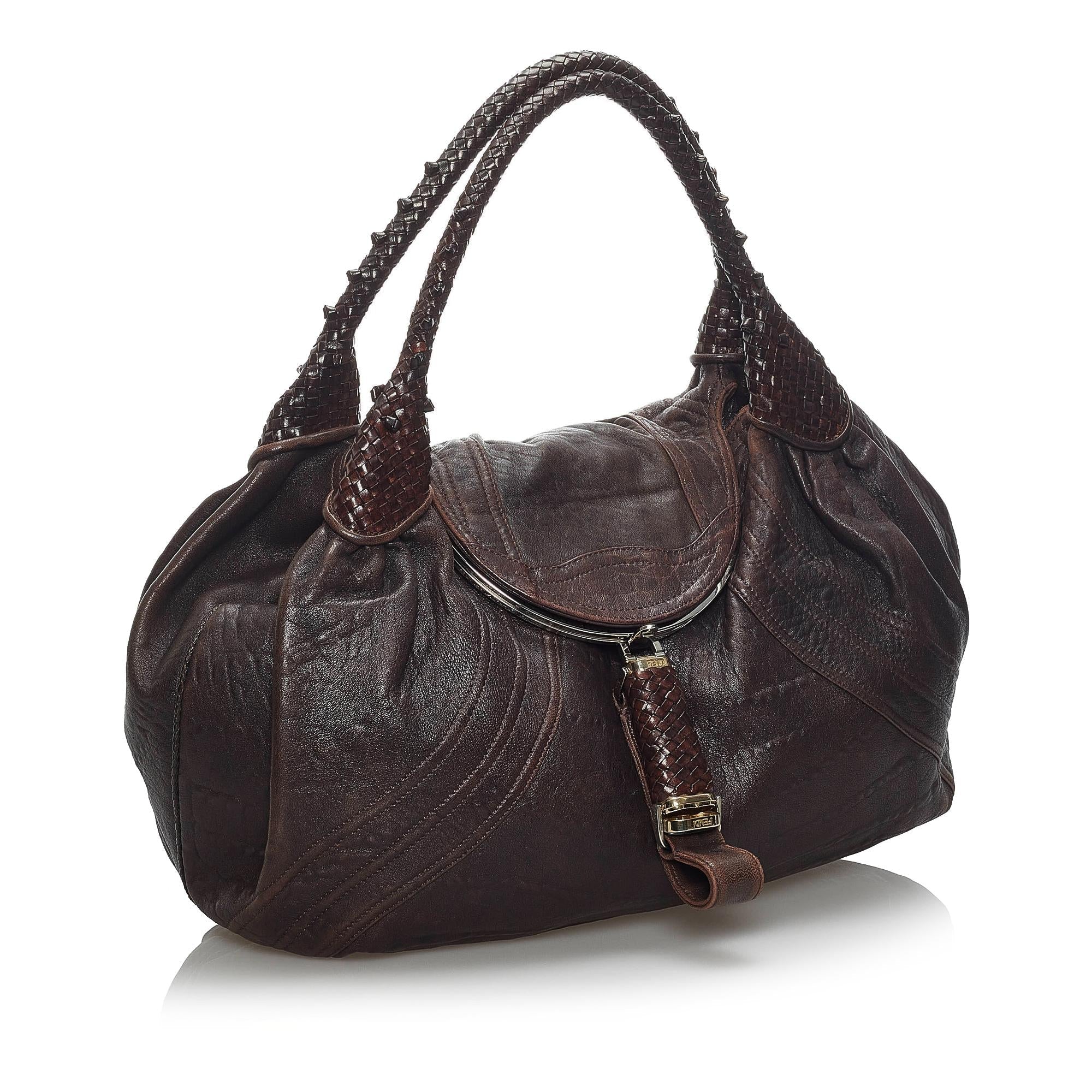 Fendi Spy Leather Handbag