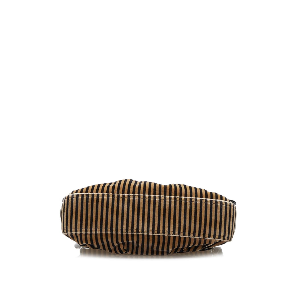Fendi Striped Velvet B Bis Bag