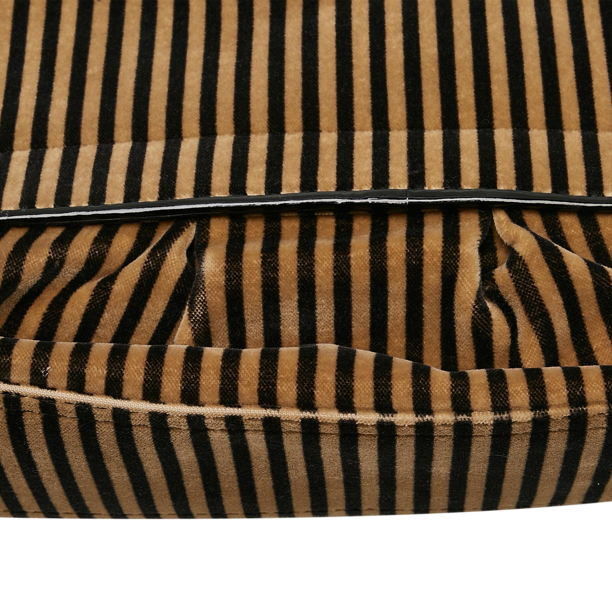 Fendi Striped Velvet B Bis Bag