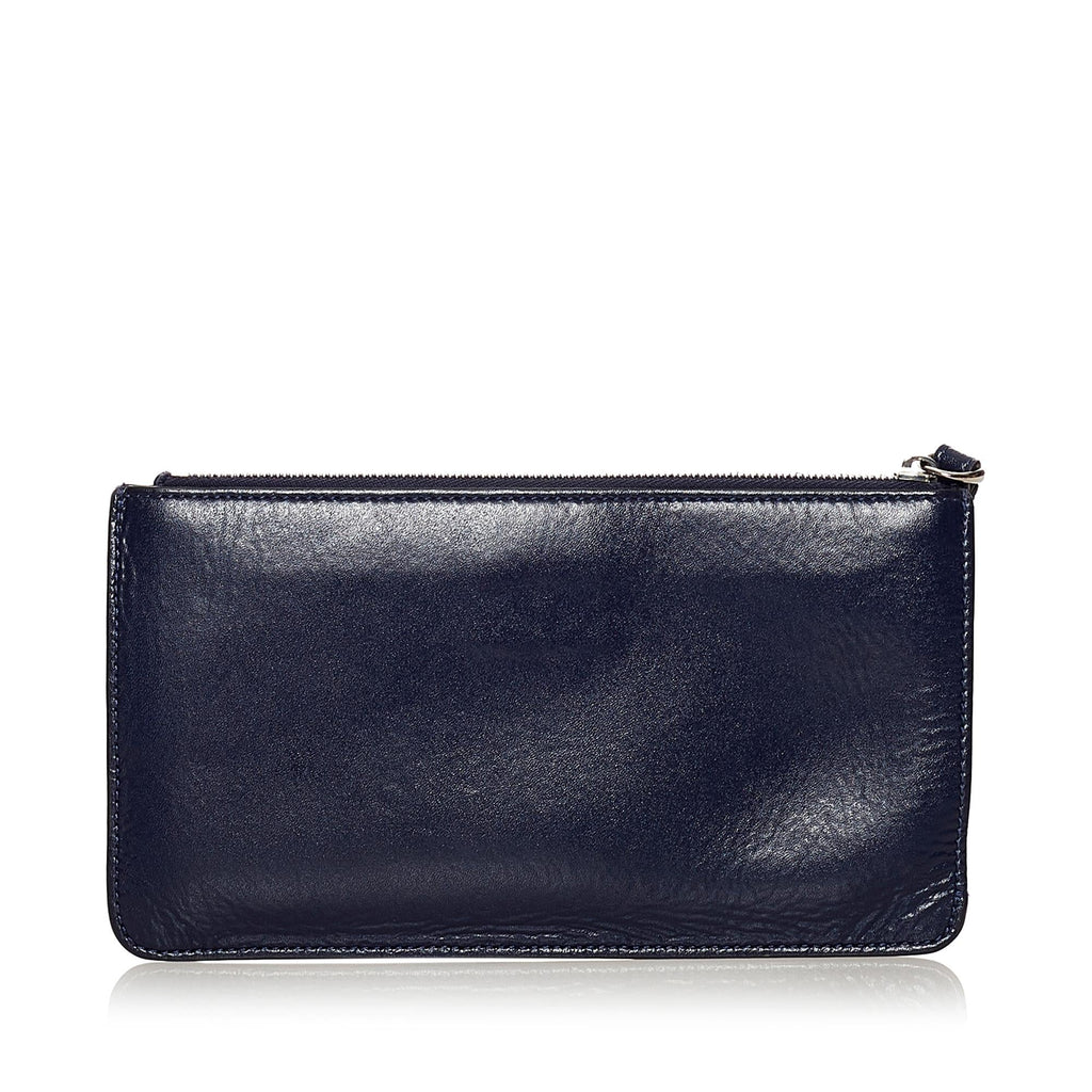 Fendi Studded Flat Leather Pouch
