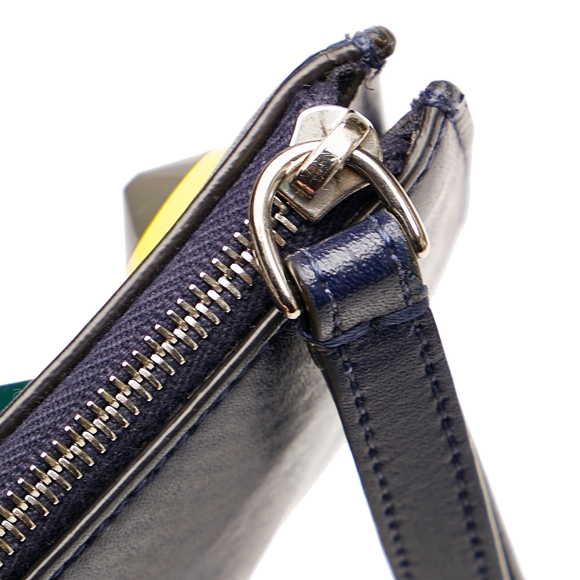 Fendi Studded Flat Leather Pouch