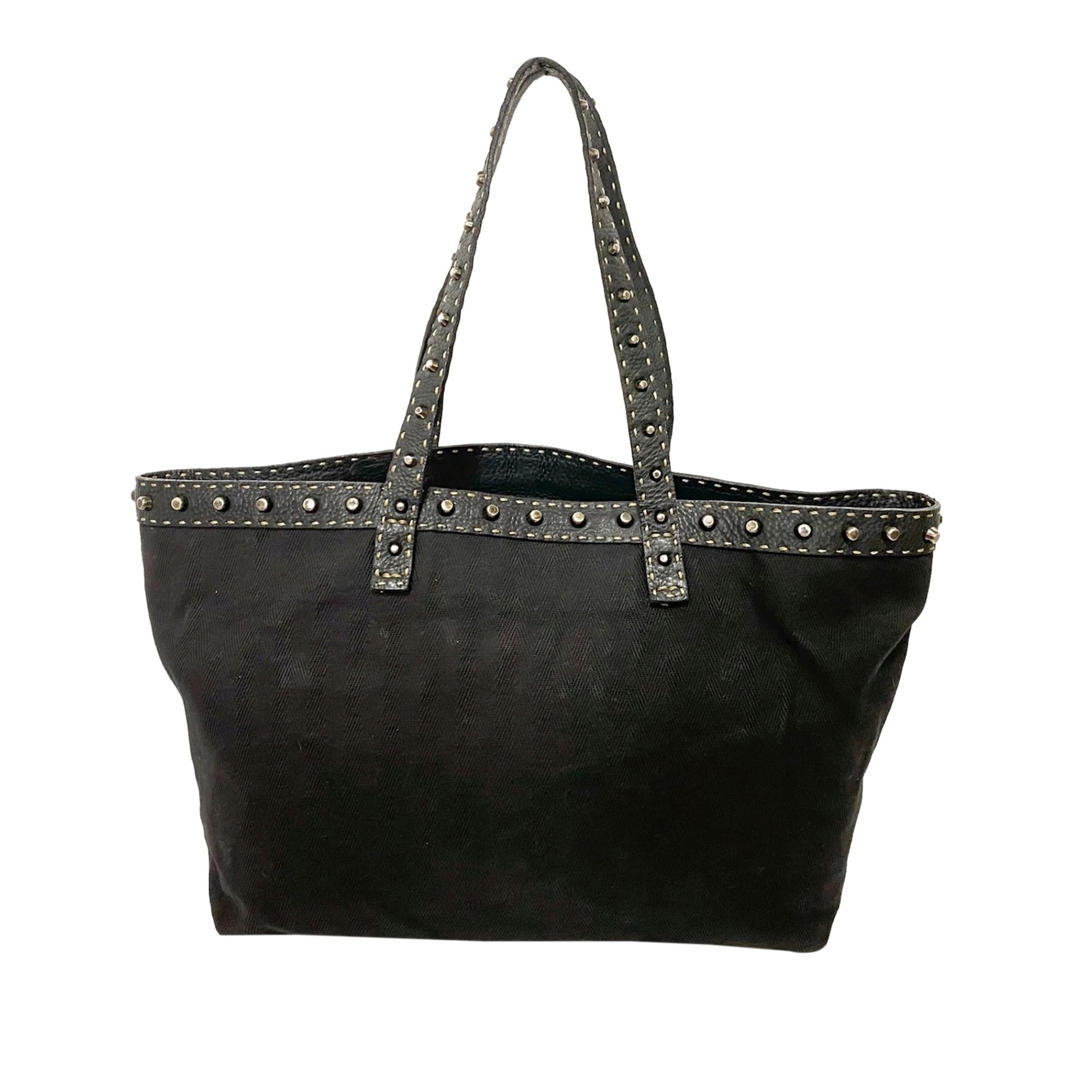 Fendi Studded Selleria Tote