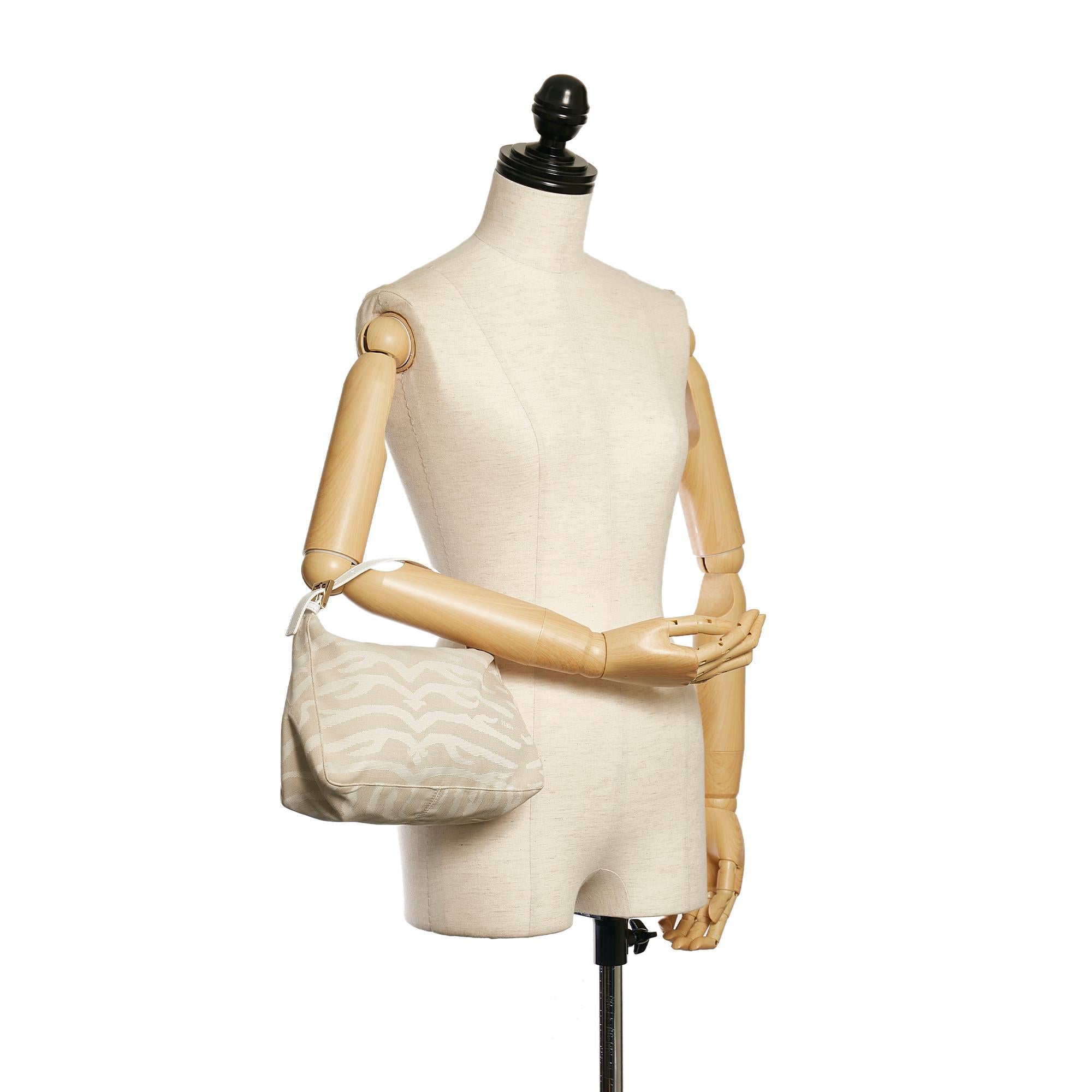 Fendi Tiger Print Canvas Handbag