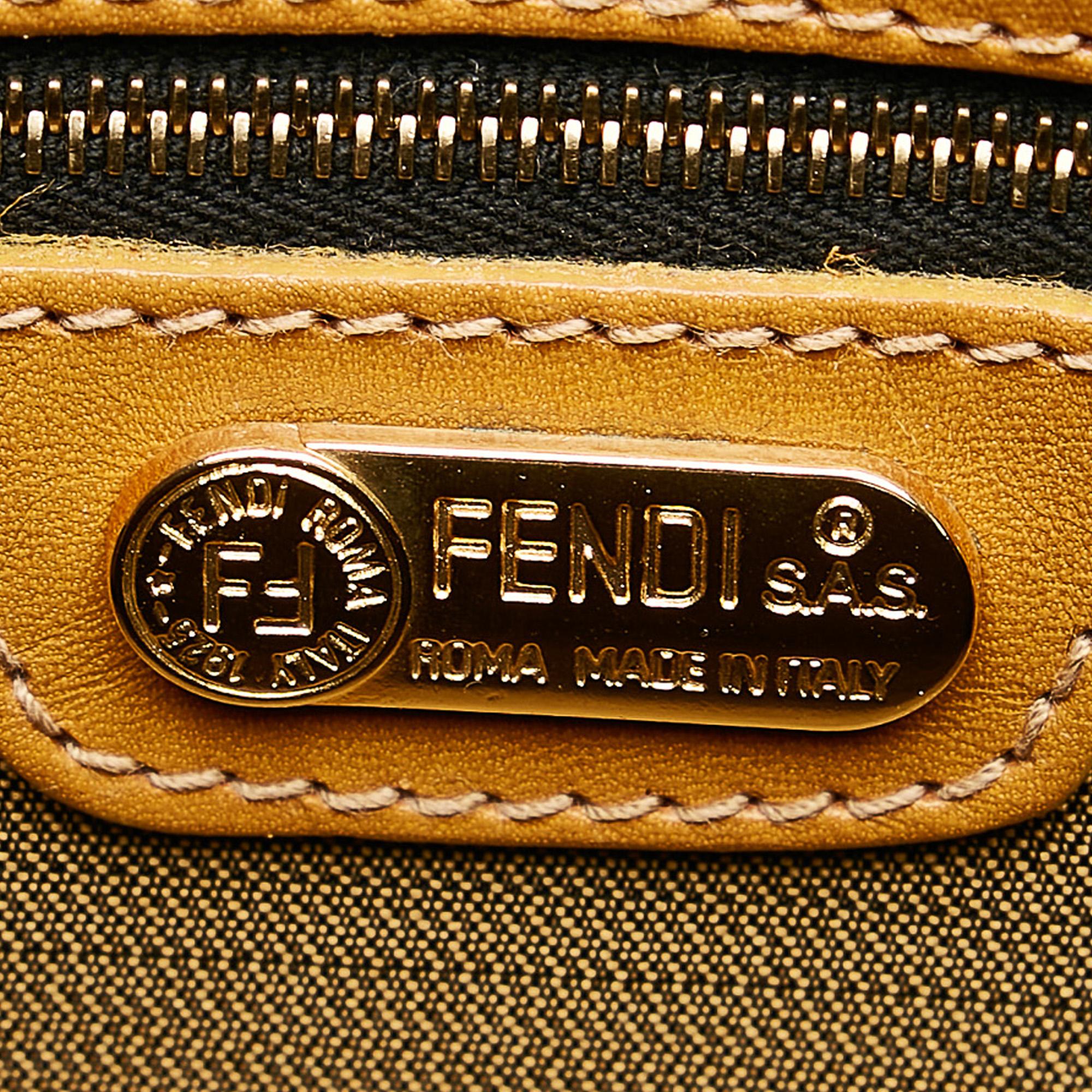 Fendi Tiger Print Canvas Shoulder Bag