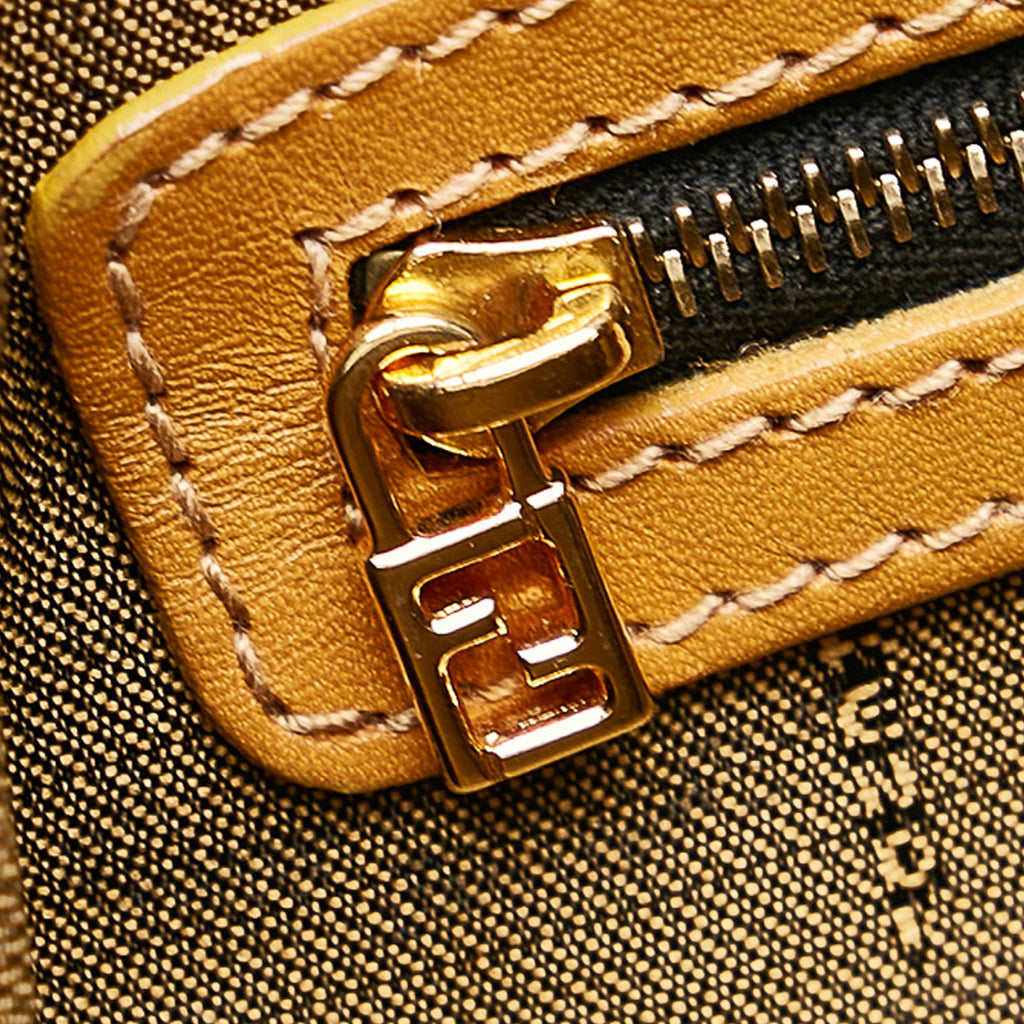 Fendi Tiger Print Canvas Shoulder Bag