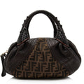 Fendi Tortuga Leather Zucca Spy Baby Satchel (SHF-FazHBh)