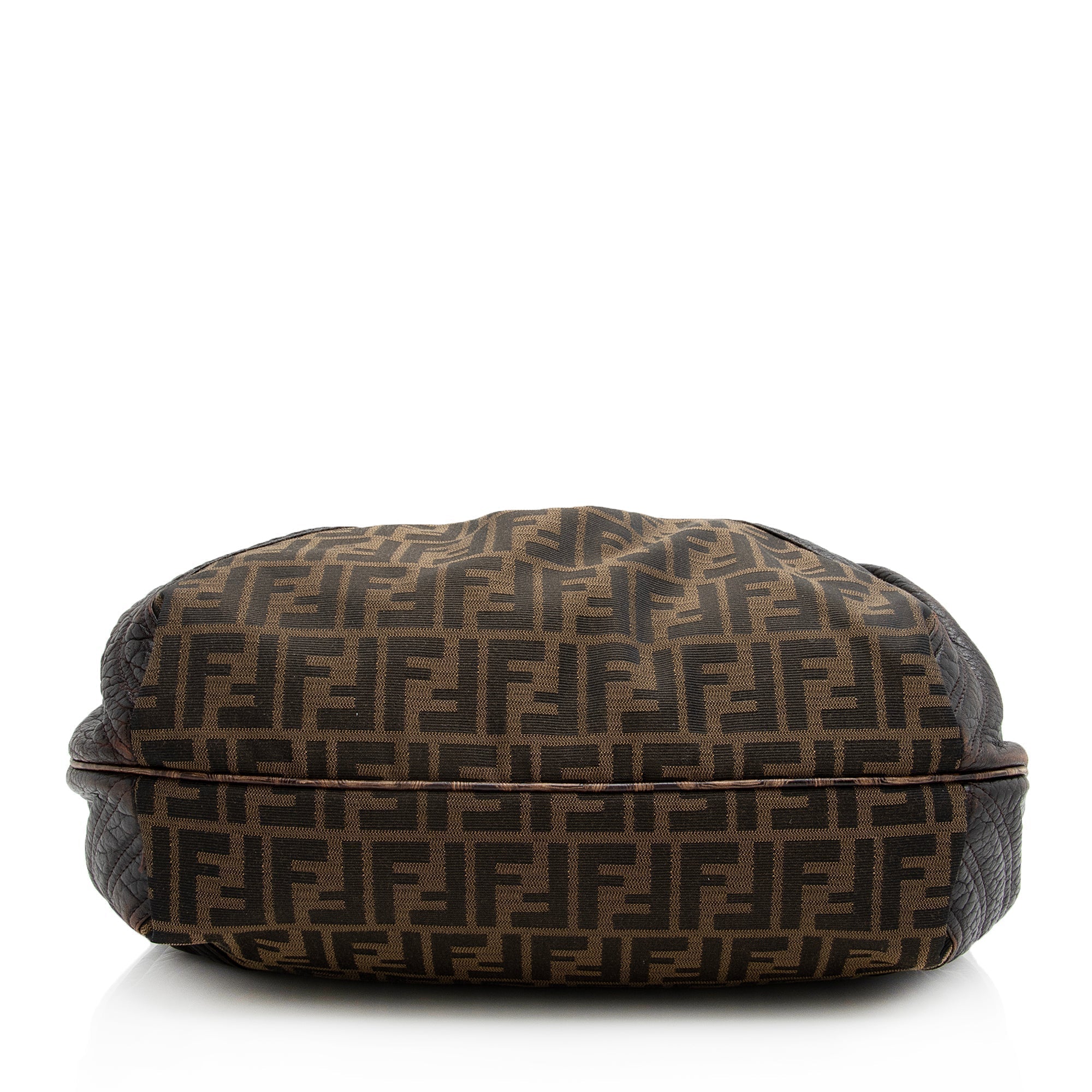 Fendi Tortuga Leather Zucca Spy Satchel