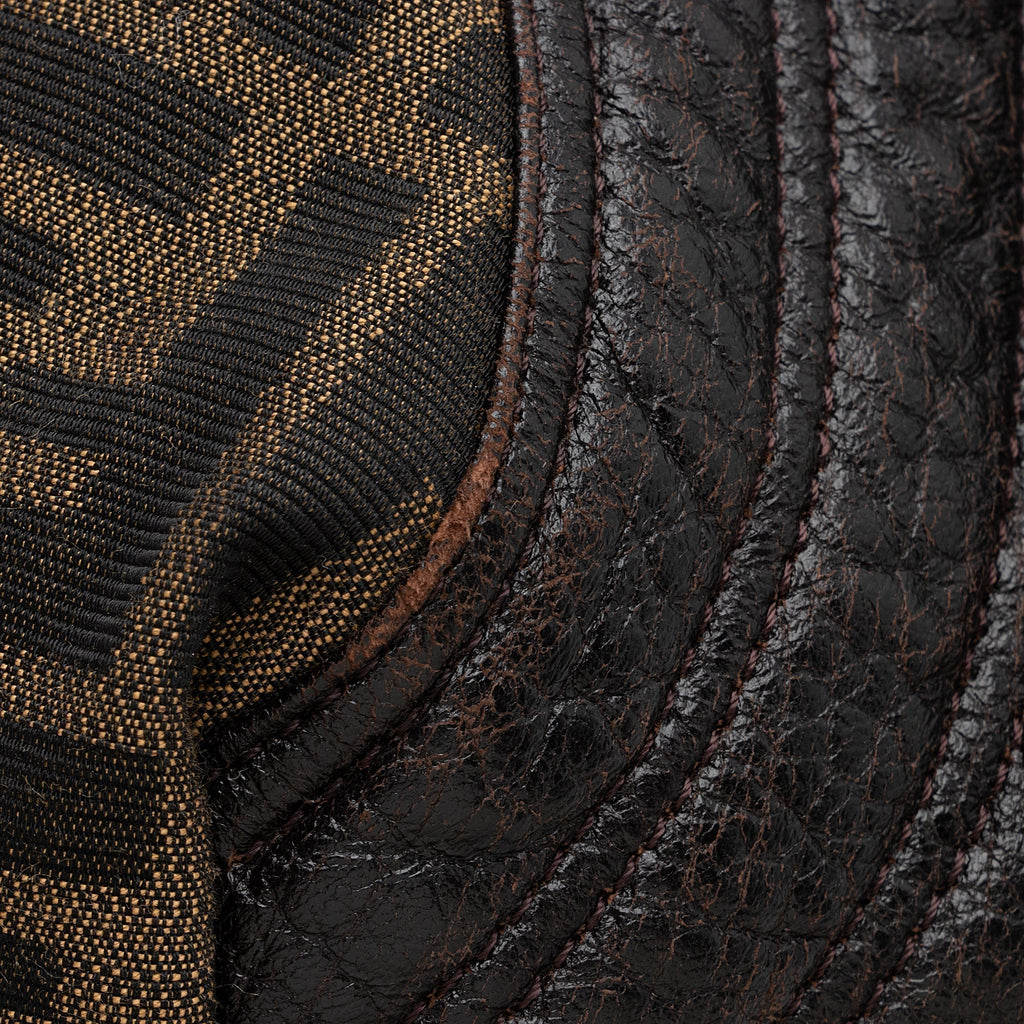 Fendi Tortuga Leather Zucca Spy Satchel