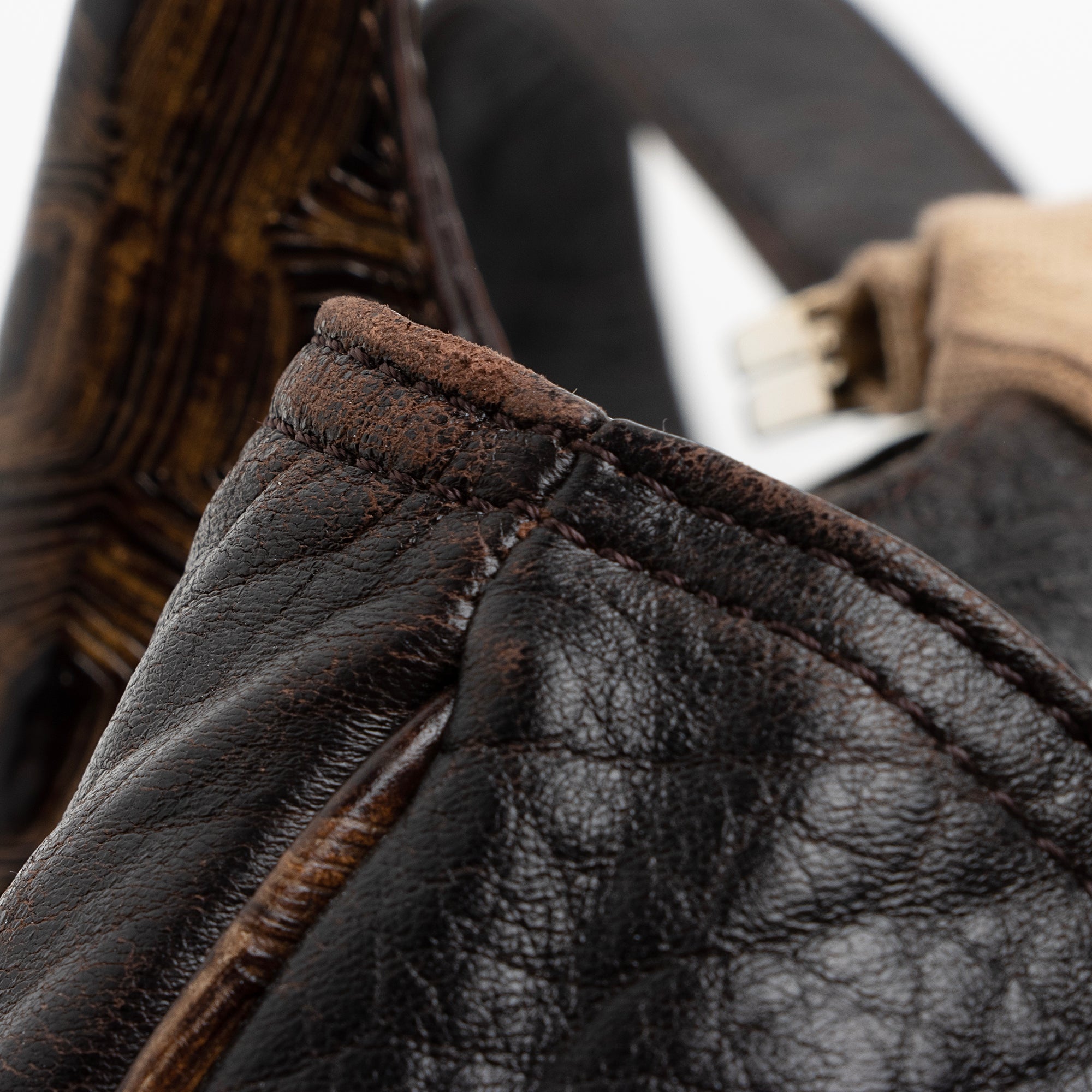Fendi Tortuga Leather Zucca Spy Satchel