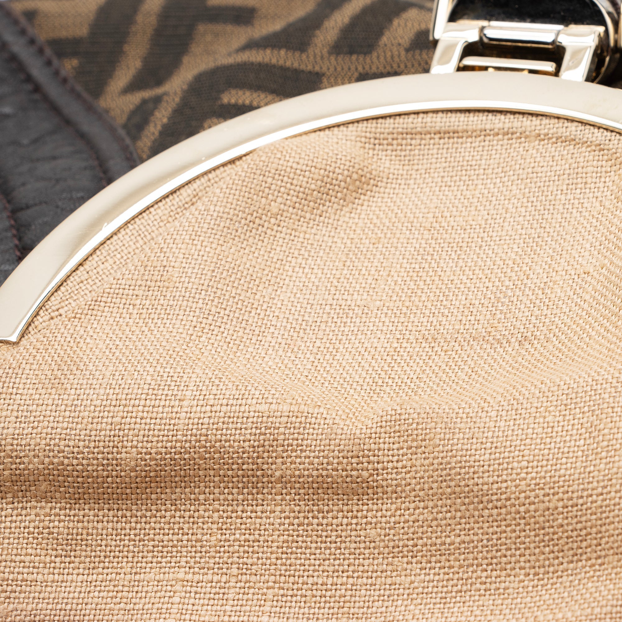 Fendi Tortuga Leather Zucca Spy Satchel