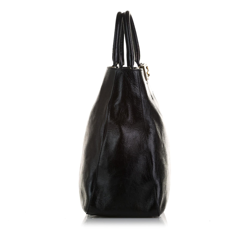 Fendi Twins Leather Tote Bag