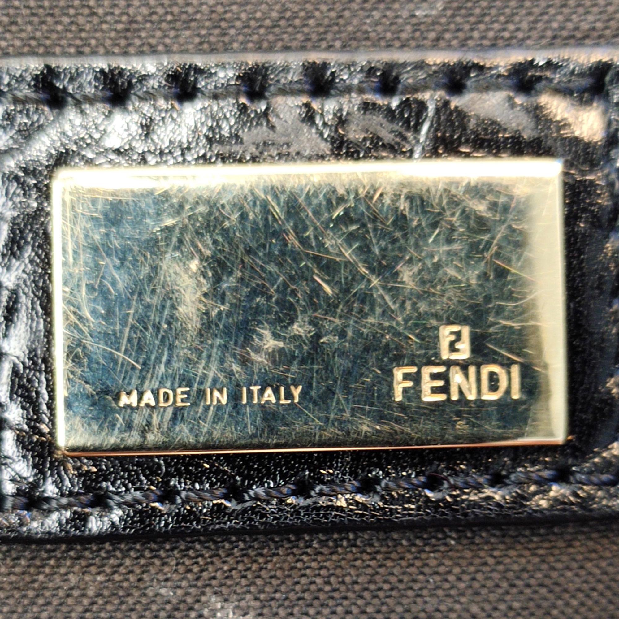 Fendi Twins Leather Tote Bag