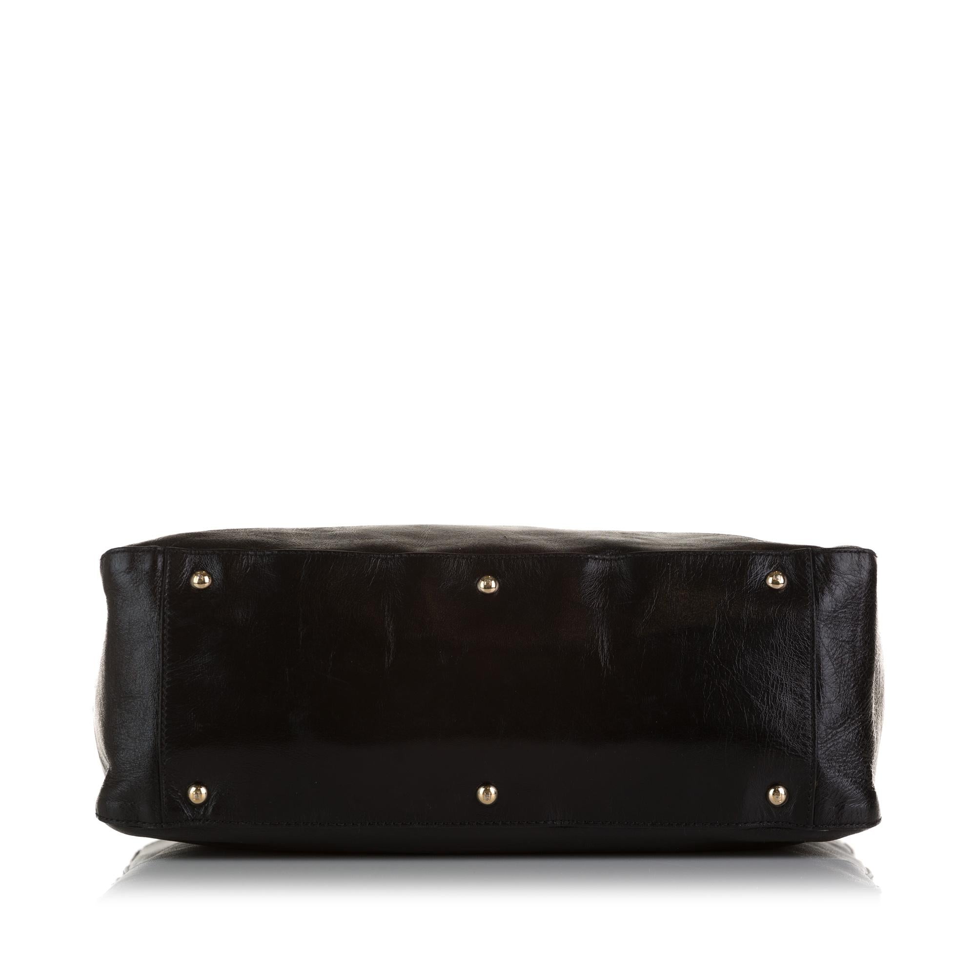 Fendi Twins Leather Tote Bag