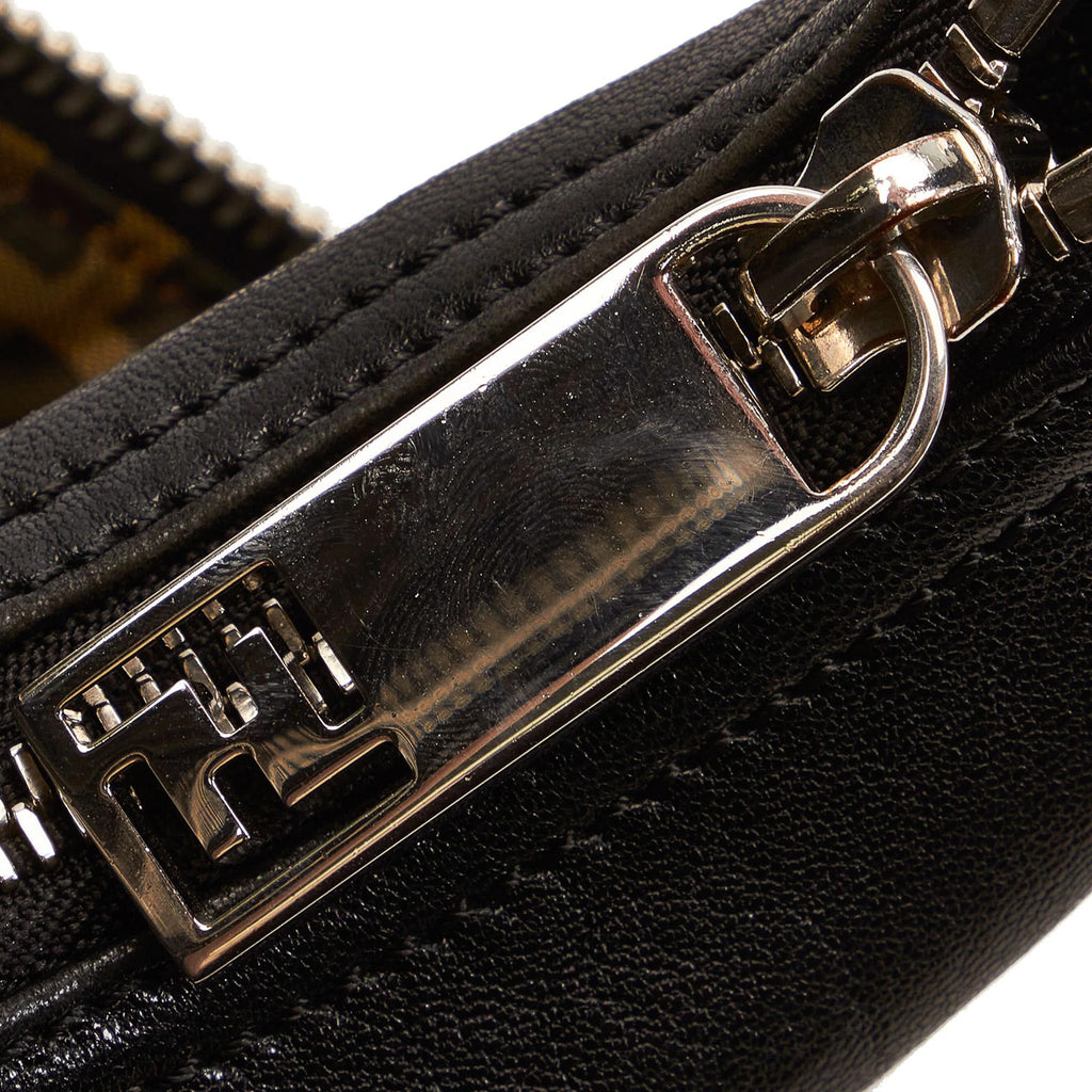 Fendi Unzipped Leather Hobo Bag